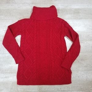 Lands End Thick Chunky Turtleneck Sweater